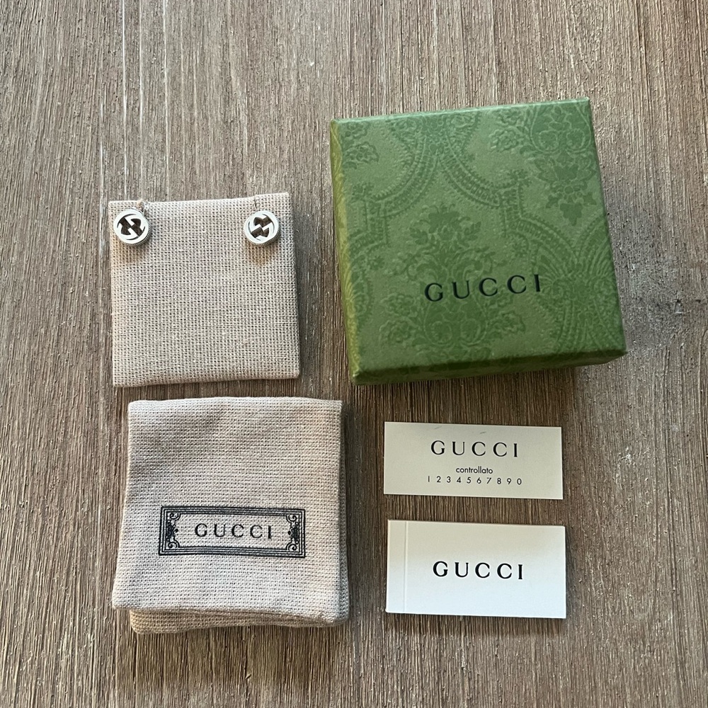 Gucci silver interlocking earrings - Picture 4 of 5